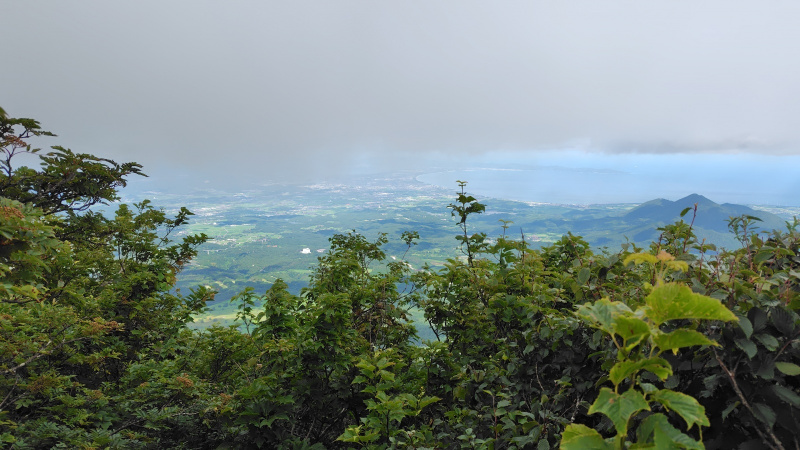 大山夏山登山道七合目付近からの展望