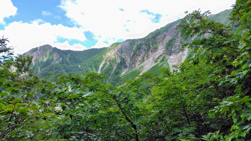 大山行者谷からの大山北壁