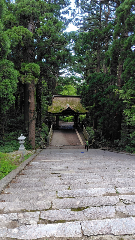 大山の大神山神社の石段