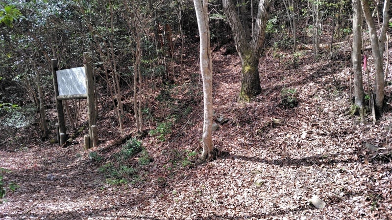 松ヶ嶽城の本丸跡へ入口