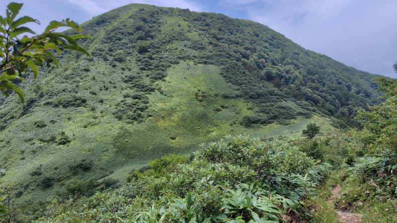 登山道から見える子三瓶山