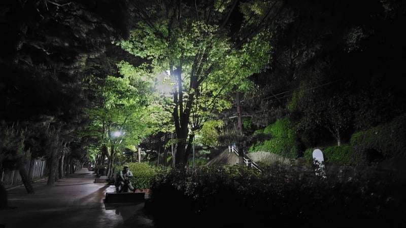 日が落ちた呉市街地