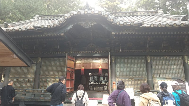 日光東照宮の奥宮の拝殿