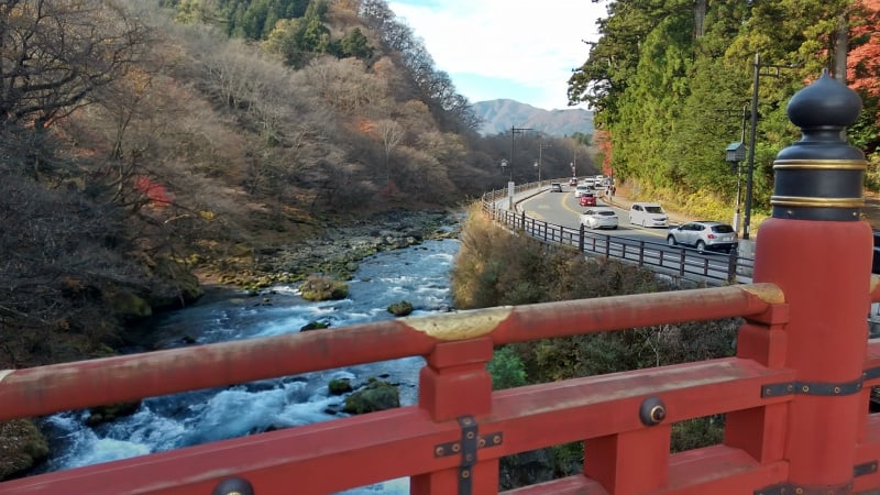 神橋の下に流れている大谷川