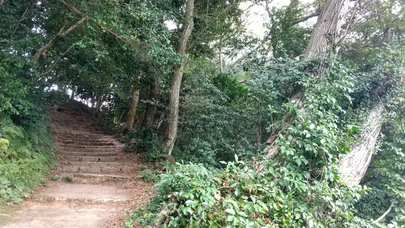 米子城址の石段