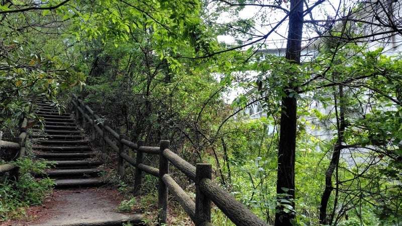 因島大橋への歩行者用の登り口階段
