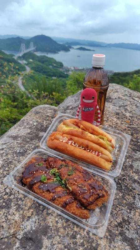 山頂でのお昼ご飯