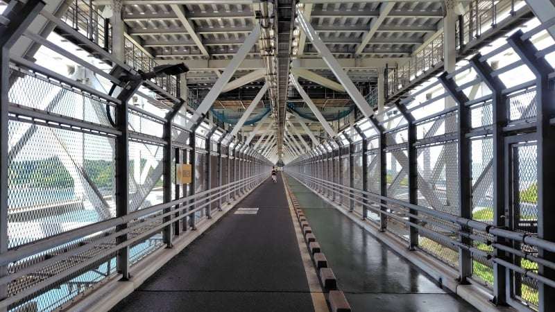 因島大橋の自転車歩行者道